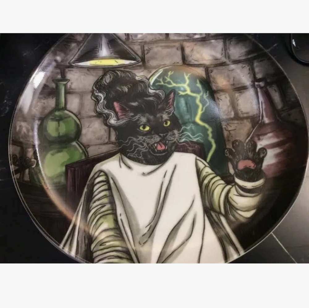 ❤️BUY 5 GET 3 FREE West Elm Dapper Animal Halloween Salad Plate,Retail $14.00 US - Picture 3 of 11